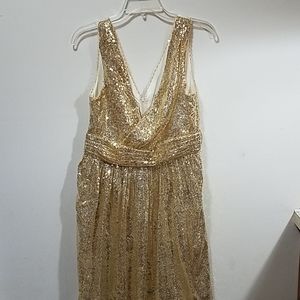 Gold Sequin Cocktail Dress